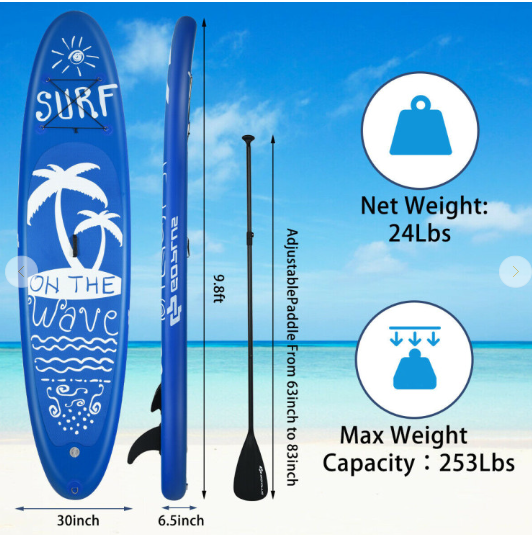 10'6 Inflatable Paddle Board "waves" bundle | Eclectic Fish