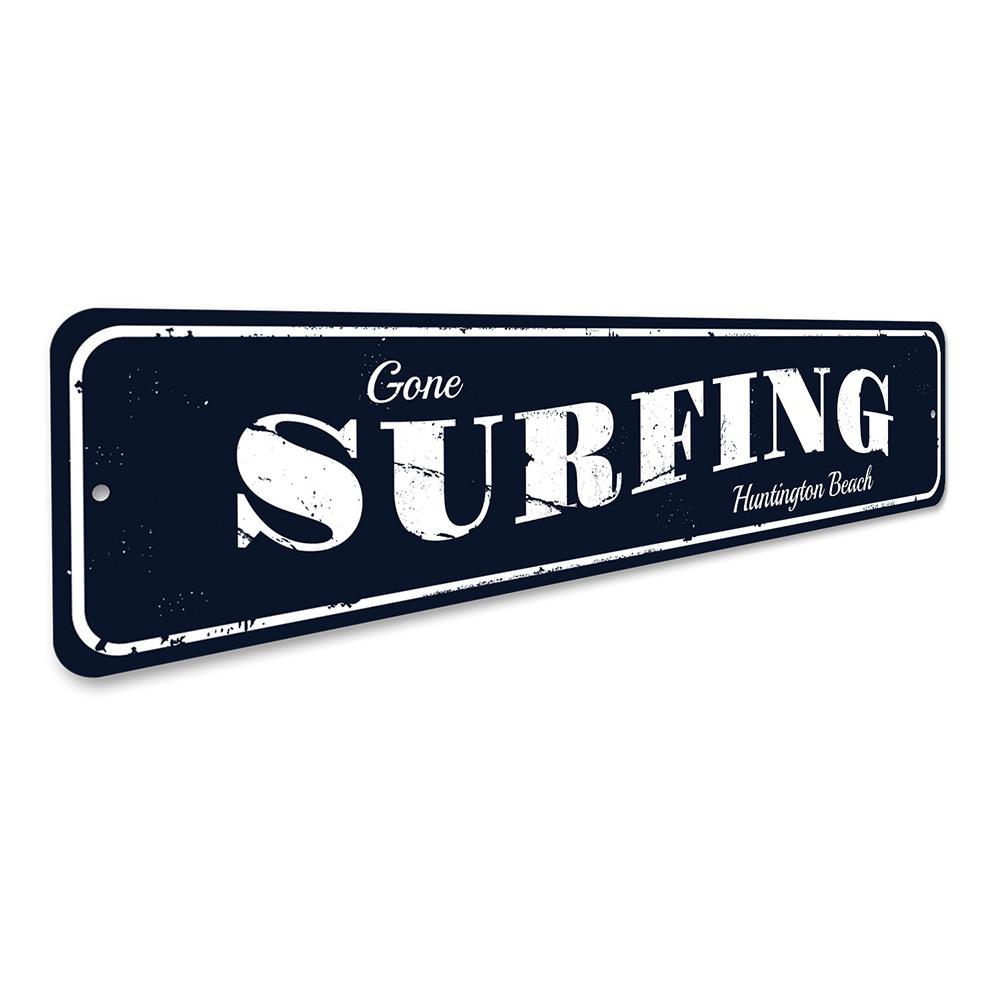 Gone Surfing Beach Sign