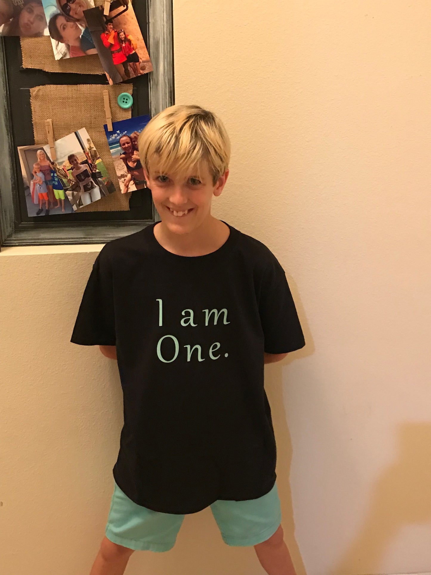 Custom Eclectic Fish "I am one." T-Shirt