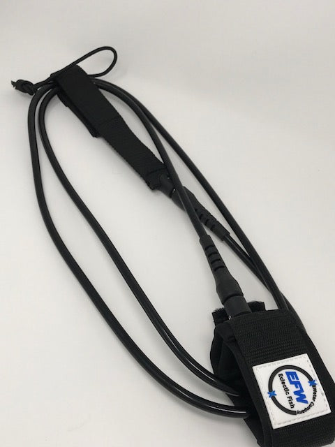 Padded Ankle Leash for Surfboard, Paddleboard, SUP, 6ft Black
