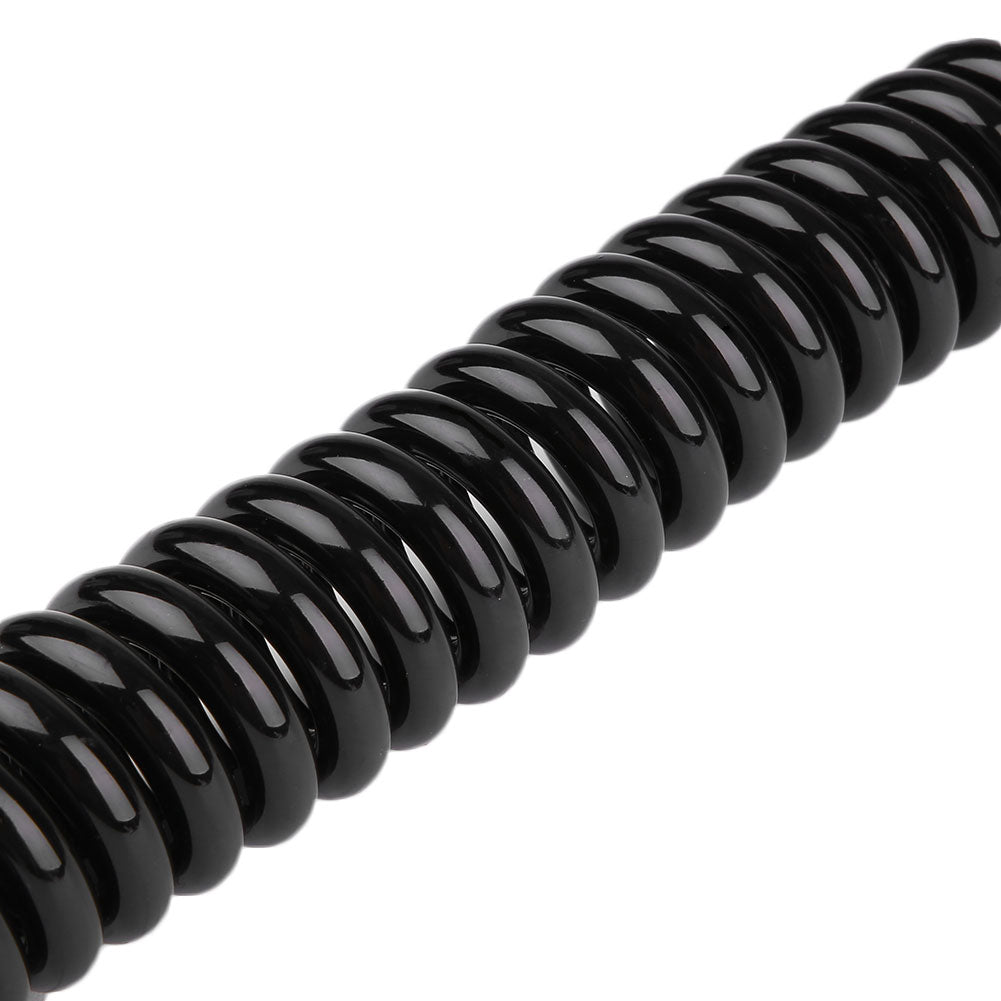 Surf Board Coiled 10 Foot Long Strap Kit Leash With Wrist Ankle Safety Swivel Leash - Black