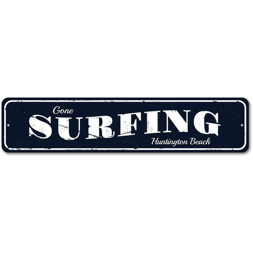 Gone Surfing Beach Sign