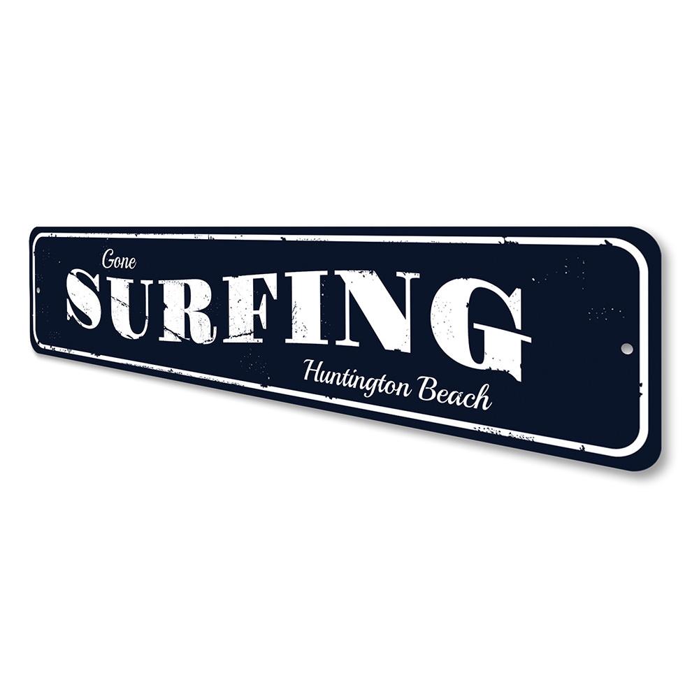 Gone Surfing Beach Sign