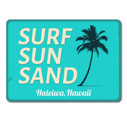 Surf sun Sand Sign