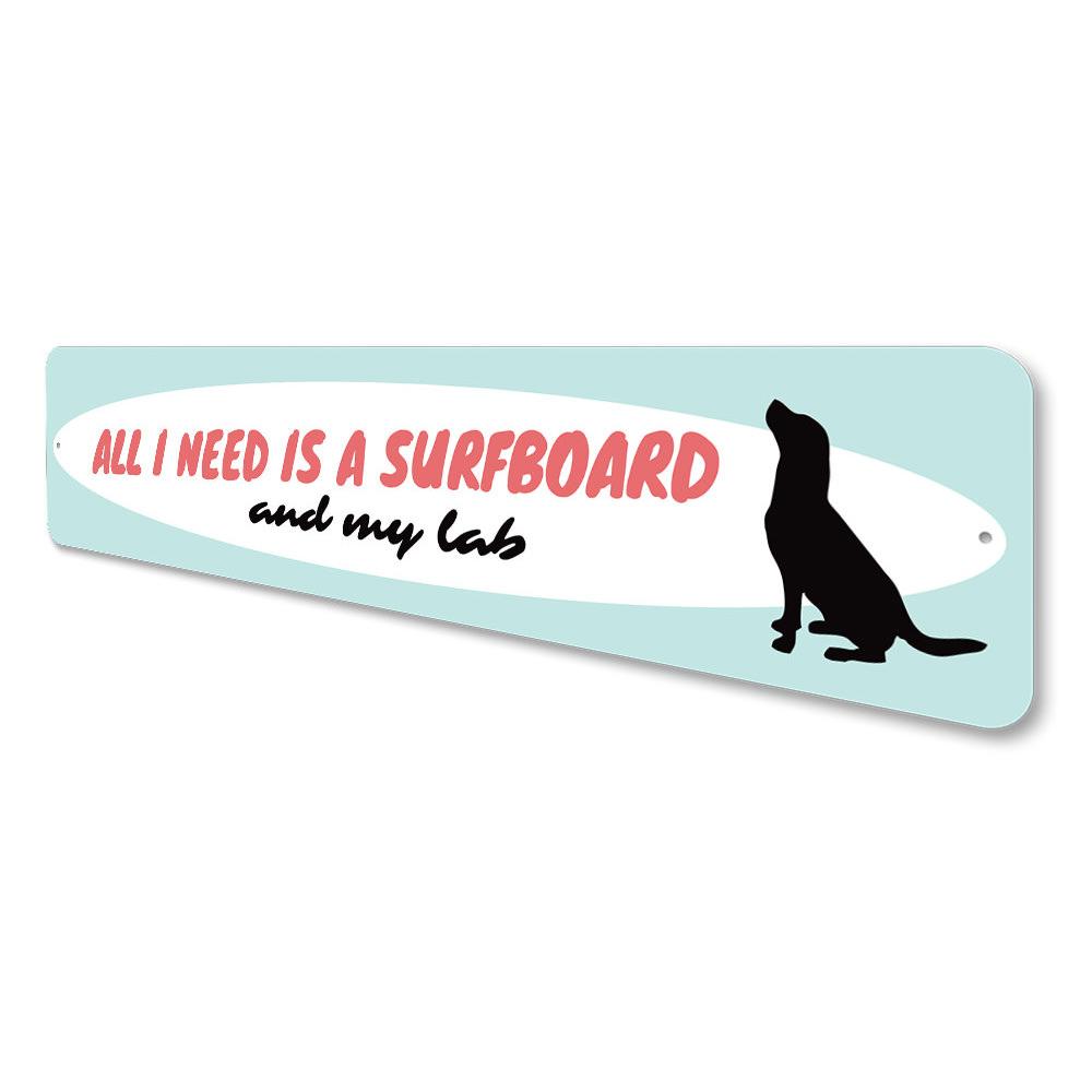 Surfing Dog Sign