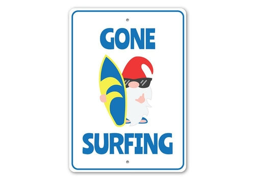 Surfing Cartoon Sign