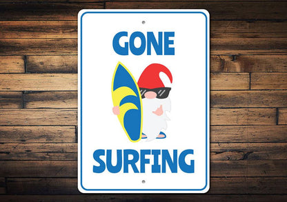 Surfing Cartoon Sign