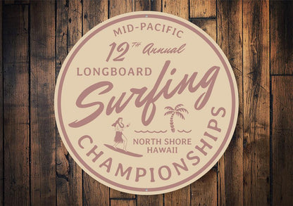 Surfing Championships Sign