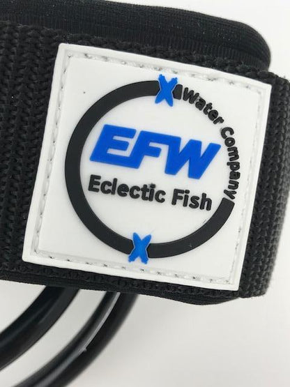 Eclectic Fish Surfboard Leash for Surfboard, Paddleboard, SUP, 9ft Black