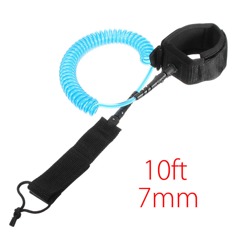 EFW Coiled 10 Foot Long Leash with Stainless Steel Swivel